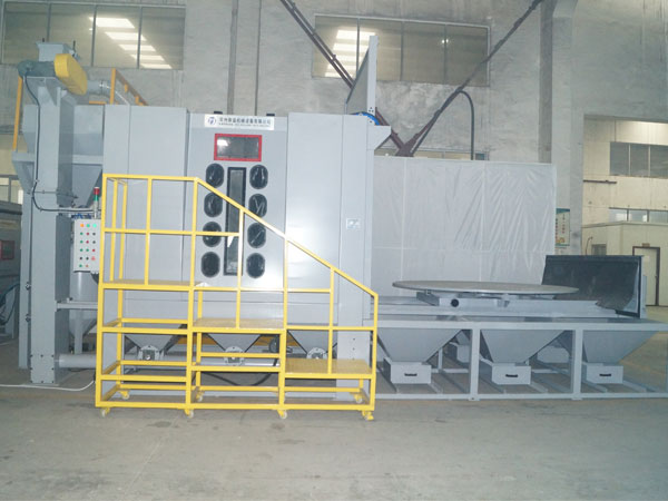 大型模具臺車轉(zhuǎn)盤式噴砂機(jī)解決方案